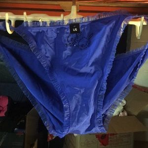 BRAND NEW LASenza blue Large underwear